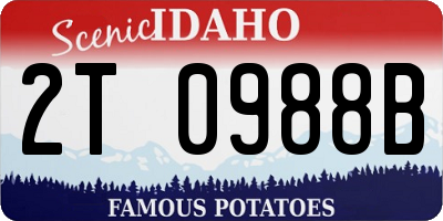 ID license plate 2T0988B