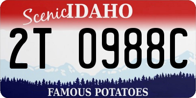 ID license plate 2T0988C