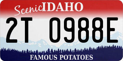 ID license plate 2T0988E