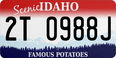 ID license plate 2T0988J