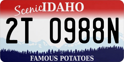 ID license plate 2T0988N