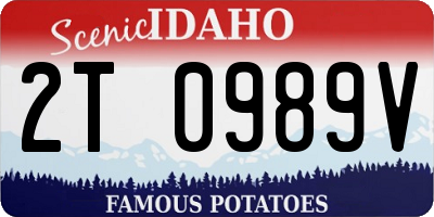 ID license plate 2T0989V