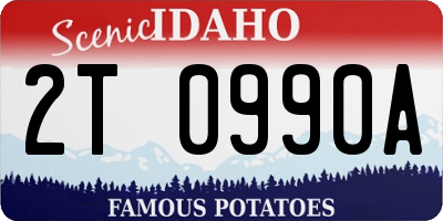 ID license plate 2T0990A