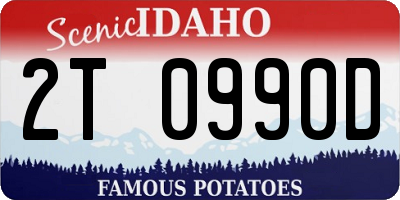 ID license plate 2T0990D