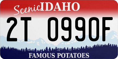 ID license plate 2T0990F