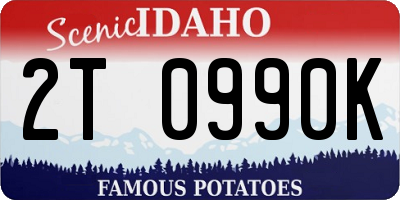 ID license plate 2T0990K