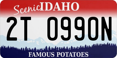 ID license plate 2T0990N