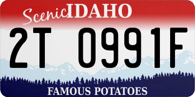ID license plate 2T0991F