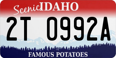 ID license plate 2T0992A