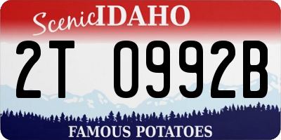 ID license plate 2T0992B