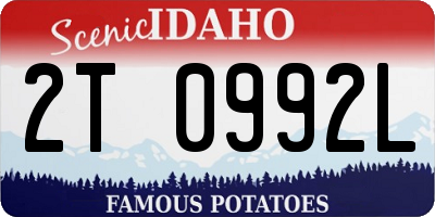 ID license plate 2T0992L