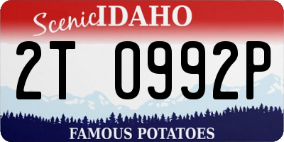 ID license plate 2T0992P