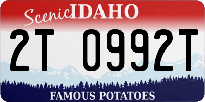 ID license plate 2T0992T