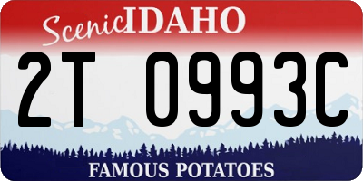 ID license plate 2T0993C