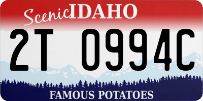 ID license plate 2T0994C