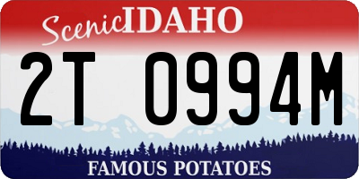 ID license plate 2T0994M