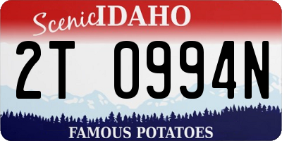 ID license plate 2T0994N