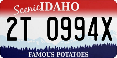 ID license plate 2T0994X