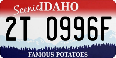 ID license plate 2T0996F