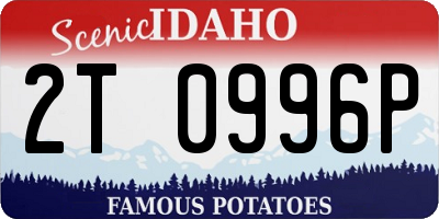 ID license plate 2T0996P