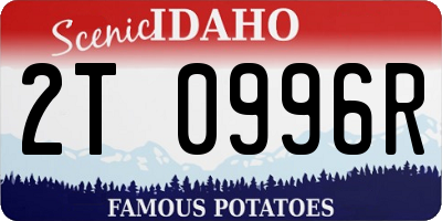ID license plate 2T0996R
