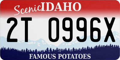 ID license plate 2T0996X