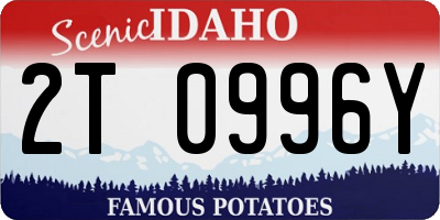 ID license plate 2T0996Y