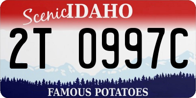 ID license plate 2T0997C