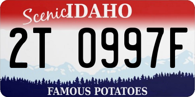 ID license plate 2T0997F