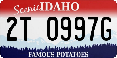 ID license plate 2T0997G