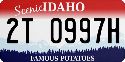 ID license plate 2T0997H