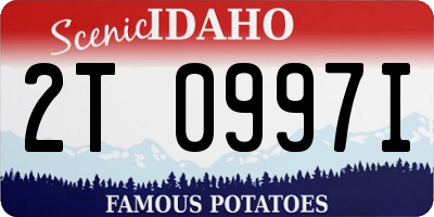 ID license plate 2T0997I