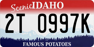 ID license plate 2T0997K