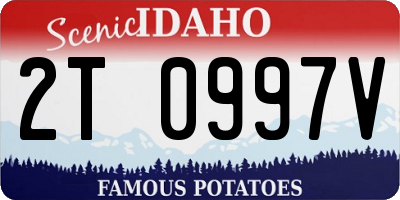 ID license plate 2T0997V