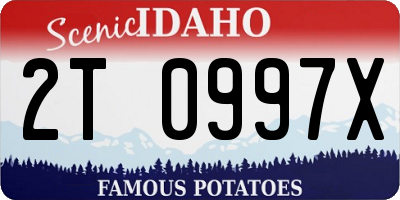 ID license plate 2T0997X