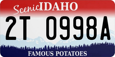 ID license plate 2T0998A