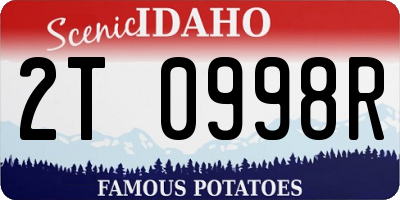 ID license plate 2T0998R