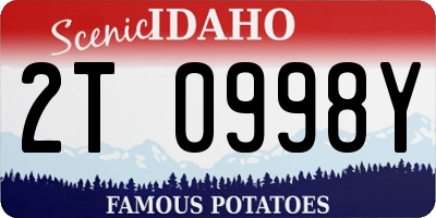 ID license plate 2T0998Y