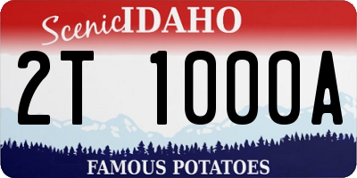 ID license plate 2T1000A