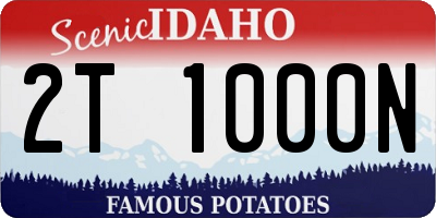 ID license plate 2T1000N