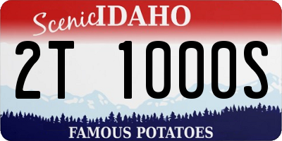 ID license plate 2T1000S