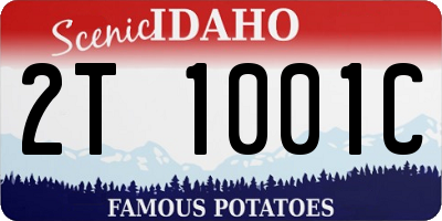 ID license plate 2T1001C