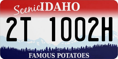 ID license plate 2T1002H
