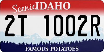 ID license plate 2T1002R
