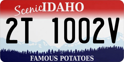 ID license plate 2T1002V