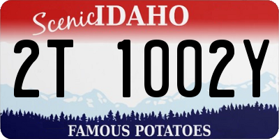 ID license plate 2T1002Y