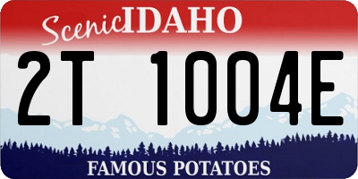 ID license plate 2T1004E