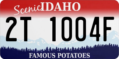 ID license plate 2T1004F