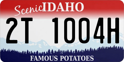 ID license plate 2T1004H