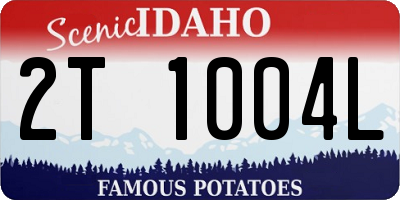 ID license plate 2T1004L